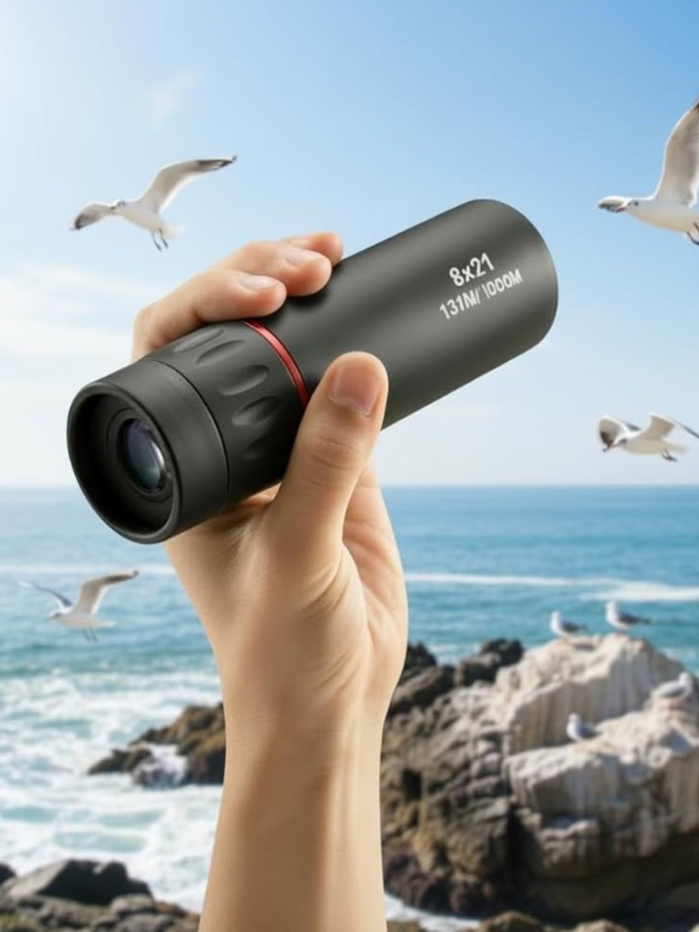 NWT No Label Black Monocular Telescope Optical Pocket Scope
